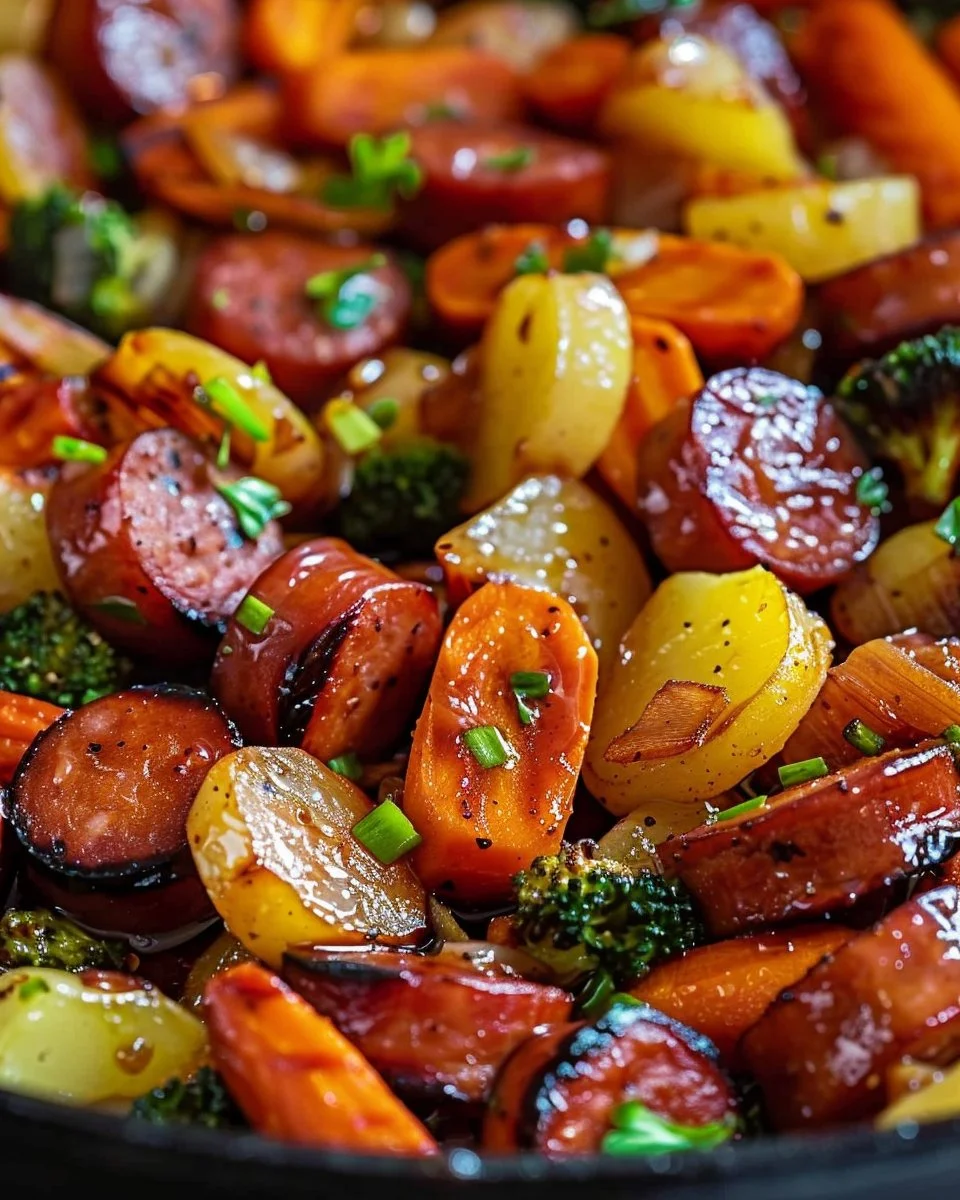 One-Pan Honey Garlic Kielbasa & Veggies: Easy Family Delight