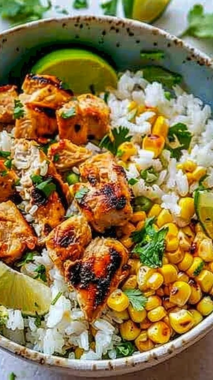 Street Corn Chicken Rice Bowl