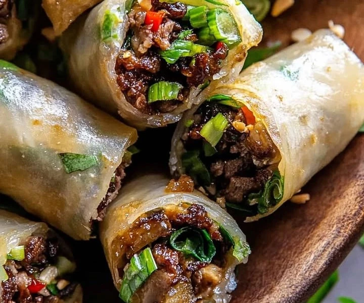 20-Minute Thai Basil Beef Rolls