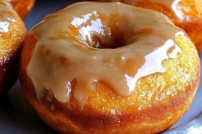 Baked Pumpkin Donuts with Maple Glaze