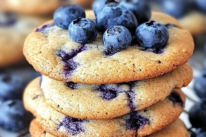 Blueberry Cookies with White Chocolate Chips: Soft & Sweet!