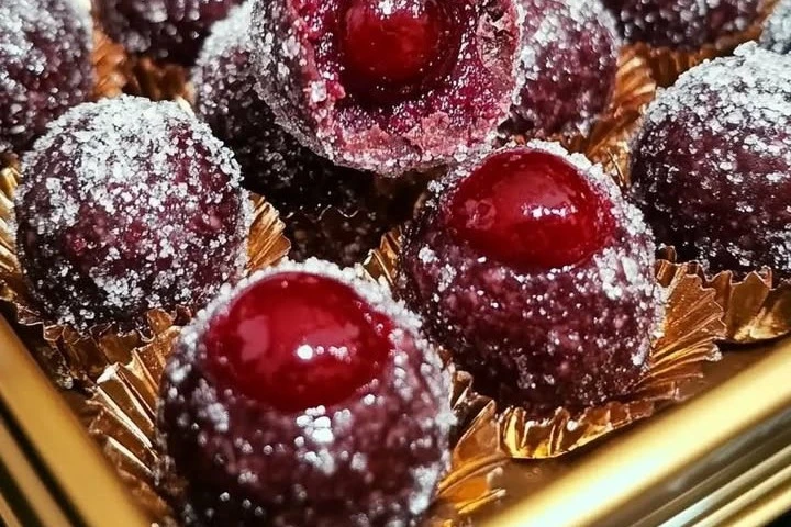 Boozy Cherry Rum Balls – No-Bake Holiday Treats!