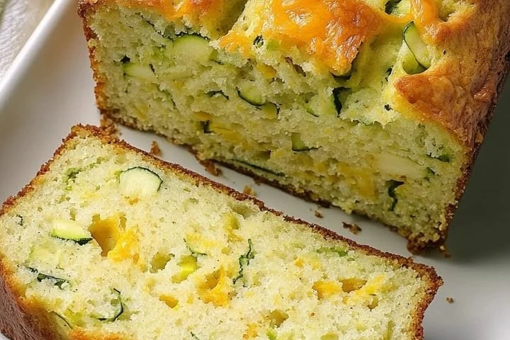 Cheddar Garlic Zucchini Bread 🍞🧄