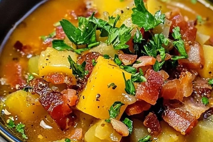 Cozy French Lentil Bacon Soup