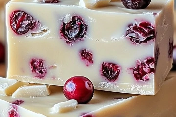 Cranberry White Chocolate Dream Fudge