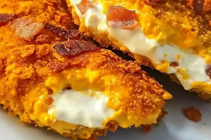 Irresistible Cream Cheese & Bacon Stuffed Doritos Chicken Recipe 5Min