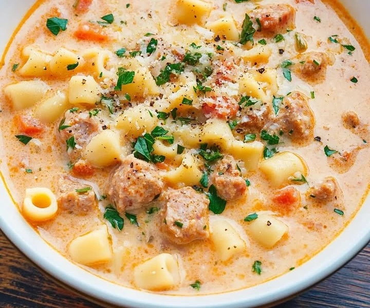 Creamy Parmesan Italian Sausage Soup