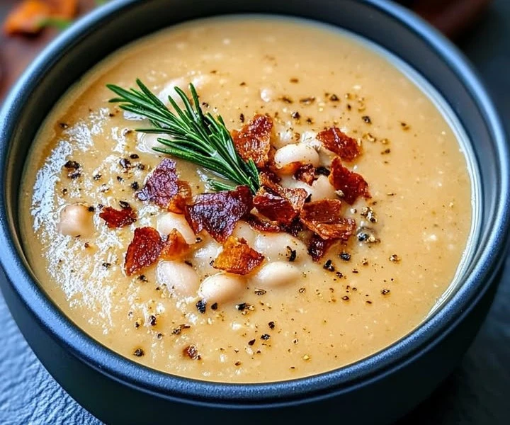 Creamy Rosemary & Roasted Garlic Soup