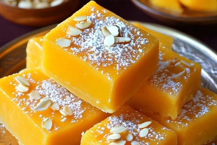 Mango Burfi with Milk Powder: A Rich