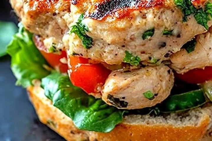 Mediterranean Chicken Burgers