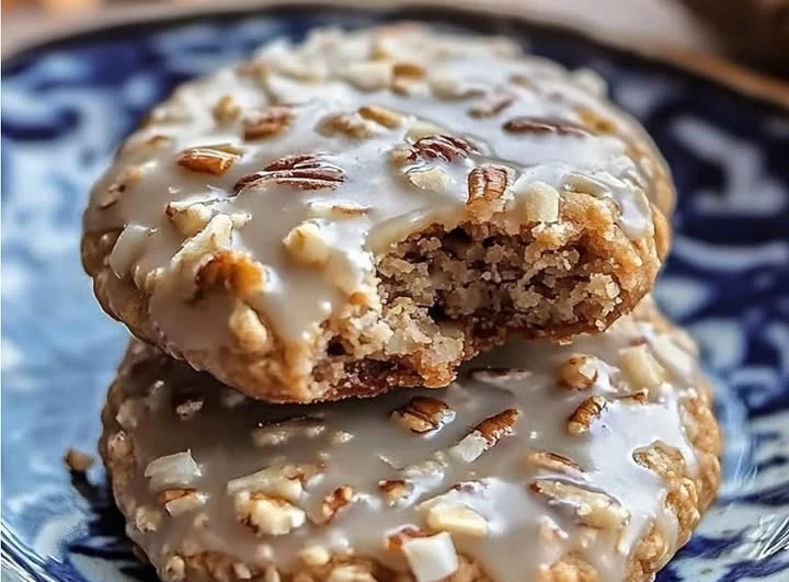 No-Bake Coconut Pecan Praline Cookies