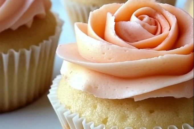 Peach Rose Cupcakes: Sweet and Elegant!