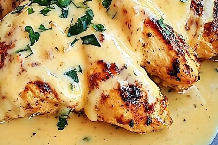 Spicy Grilled Mexican Chicken with Creamy Cheddar Sauce