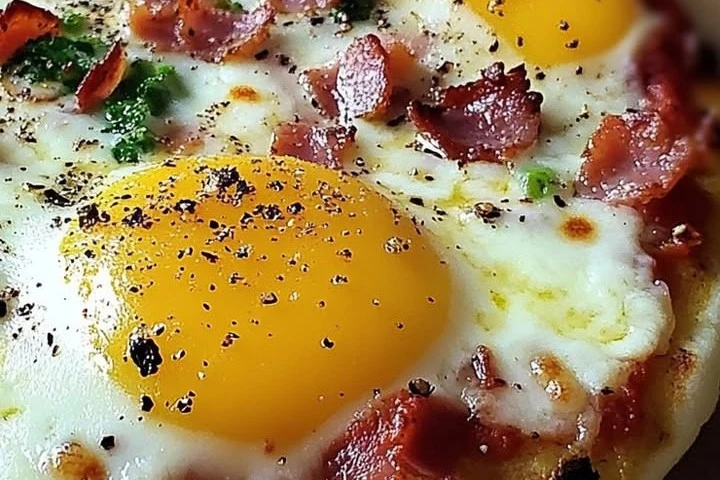 Sunrise Delight: English Muffin Breakfast Pizza