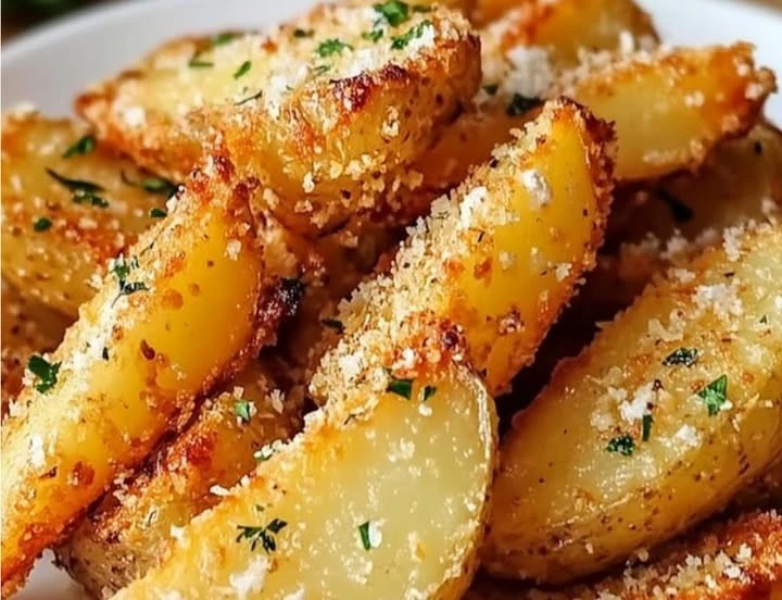 Baked Garlic Parmesan Potato Wedges