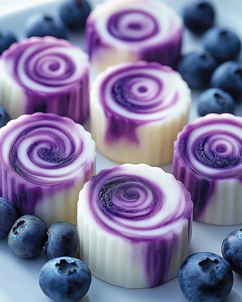 Blueberry Swirl Yogurt Bites 🍋