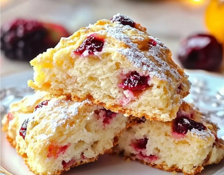 Cranberry Orange Sour Cream Scones