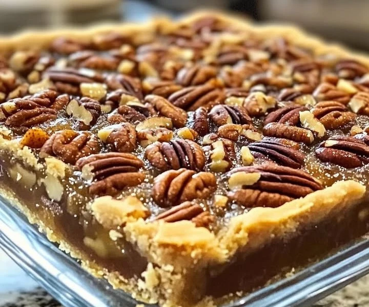 Lazy Girl Pecan Pie Bars 🥧