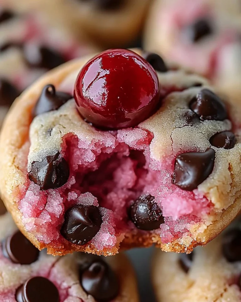 Maraschino Cherry Chocolate Chip Cookies