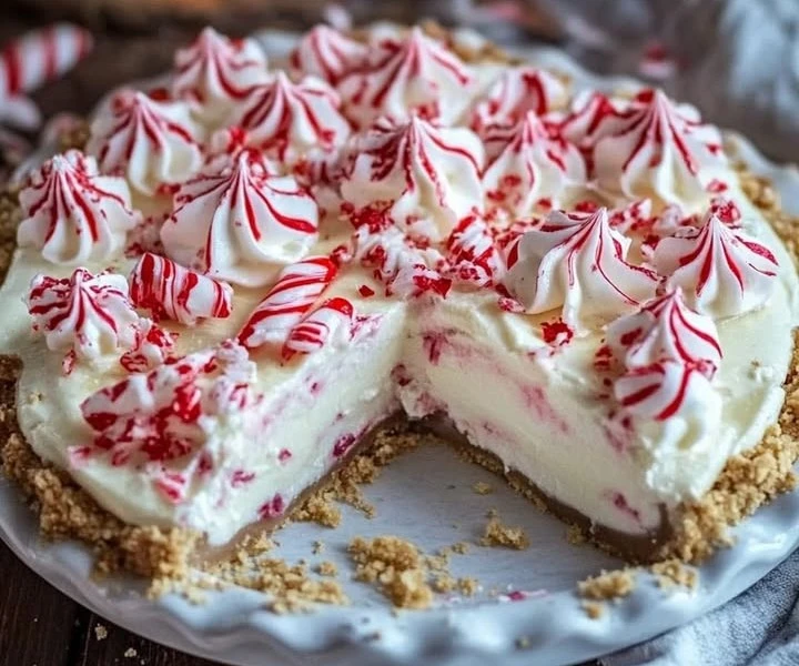 No-Bake Candy Cane Pie Recipe