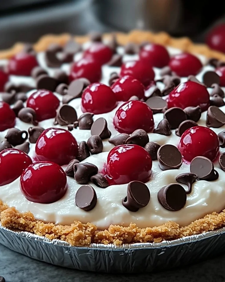 No-Bake Easy Cherry Chocolate Chip Pie