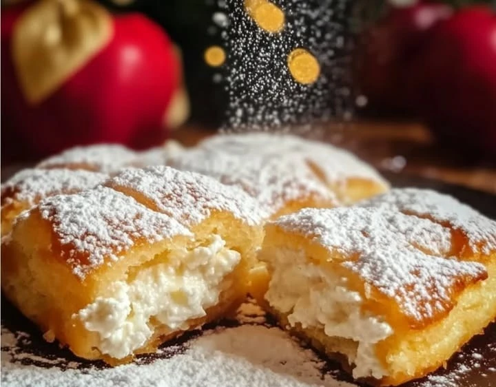 Ricotta Almond Pillows with Vanilla & Powdered Sugar