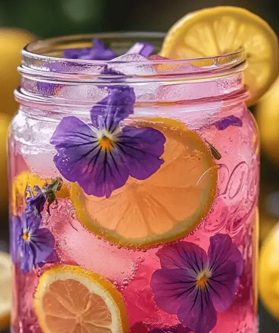 Violet Dandelion Lemonade