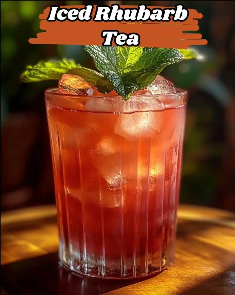 How to Make Iced Rhubarb Tea