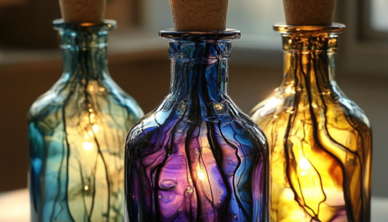 Colorful Bottle Lights DIY