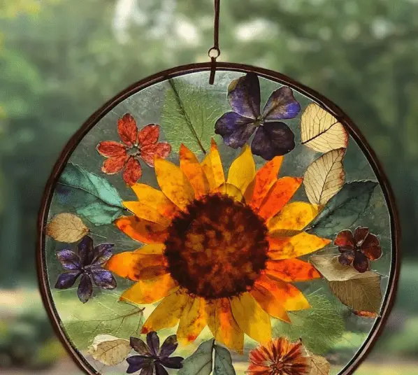 Pressed Flower Stained Glass Craft: