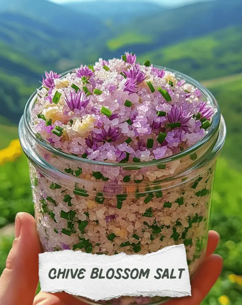 How to Make Chive Blossom Salt at Home
