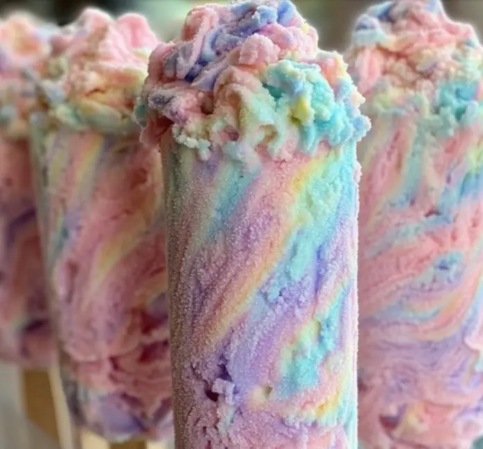 Frozen Cotton Candy Pops
