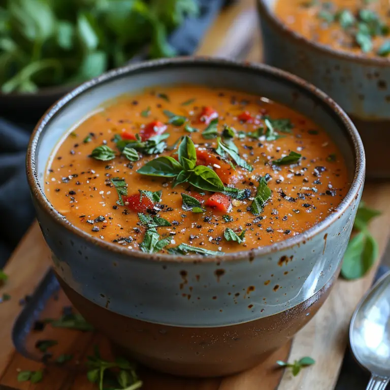 Creamy Roasted Red Pepper Soup