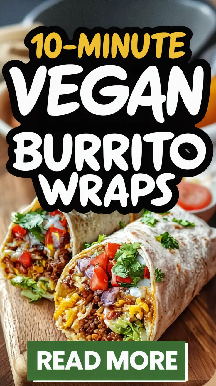 10-Minute Vegan Burrito Wraps