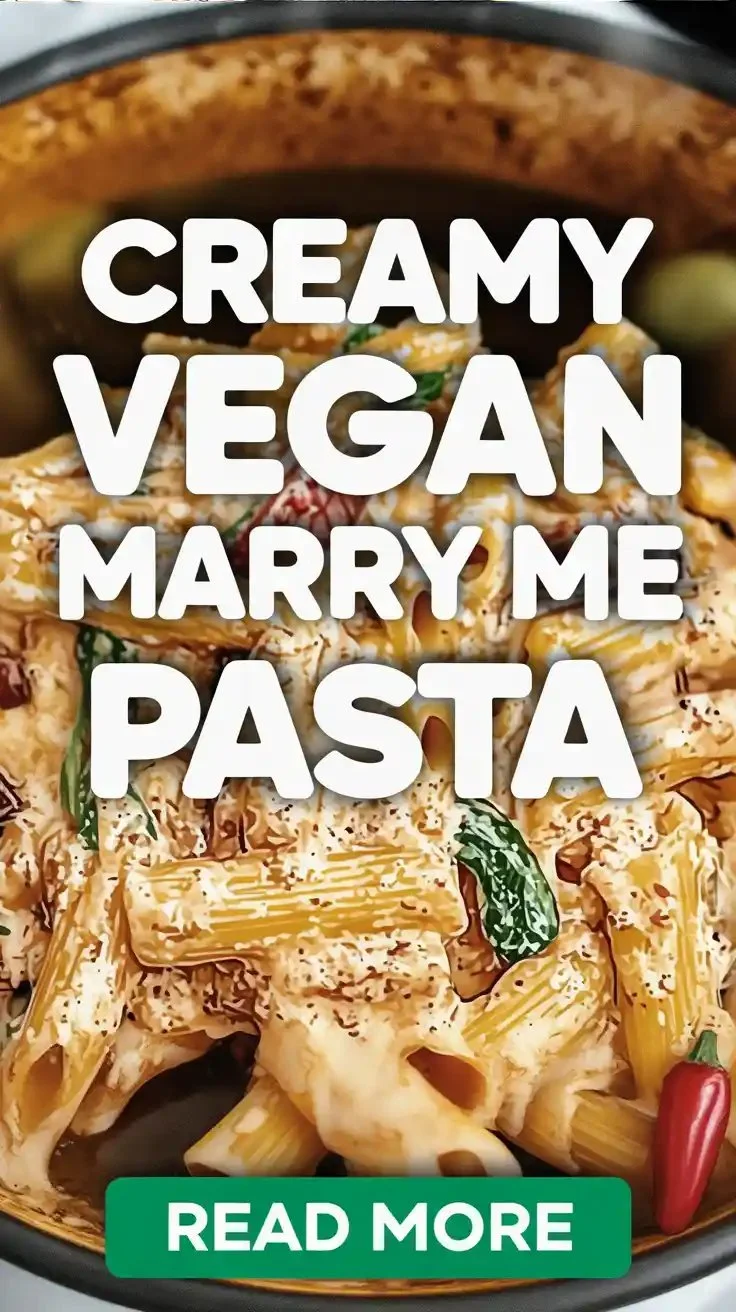 Creamy vegan marry me pasta dish garnished with fresh herbs and served in a bowl