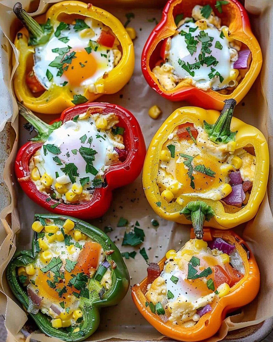 Egg Stuffed Breakfast Peppers for Epic Clean Eating Mornings!