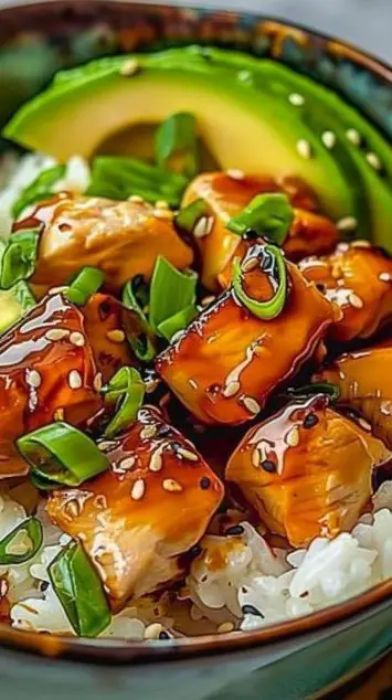 Spicy Honey Ginger Chicken Bowls