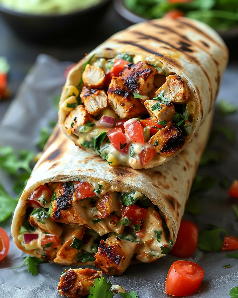 Chipotle Ranch Grilled Chicken Burrito