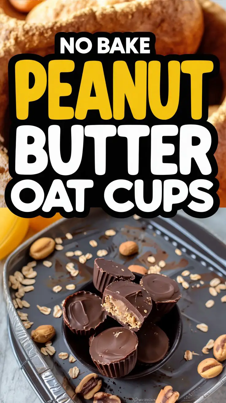 No Bake Peanut Butter Oat Cups