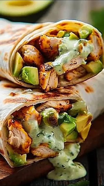 Quick Chicken Avocado Burritos