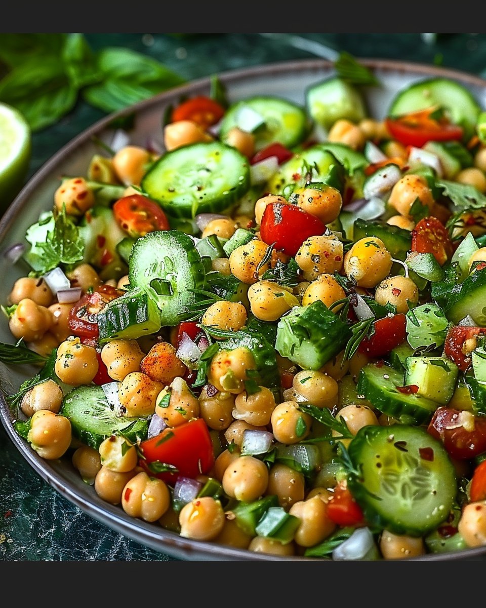 Chickpea Cucumber Salad