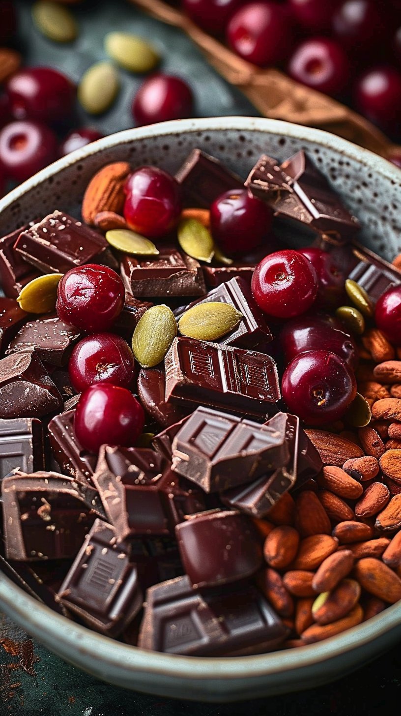 Dark Chocolate-Cherry Trail Mix for Anti-Inflammation