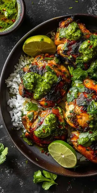 Best Peruvian Chicken with Creamy Green Sauce Recipe