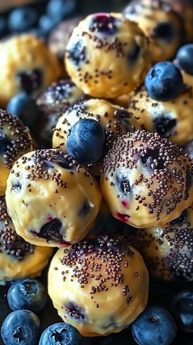 Lemon Blueberry Cottage Cheese Protein Bites