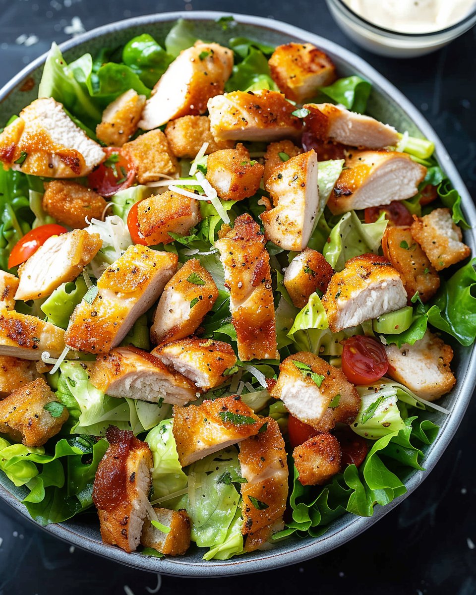 Crispy Chicken Caesar Salad