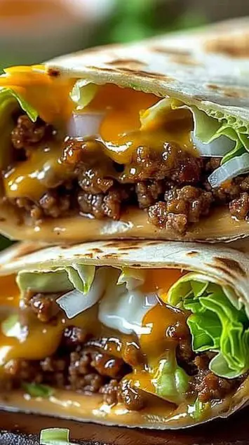 Homemade Big Mac Wraps