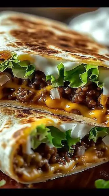 Homemade Big Mac Wraps