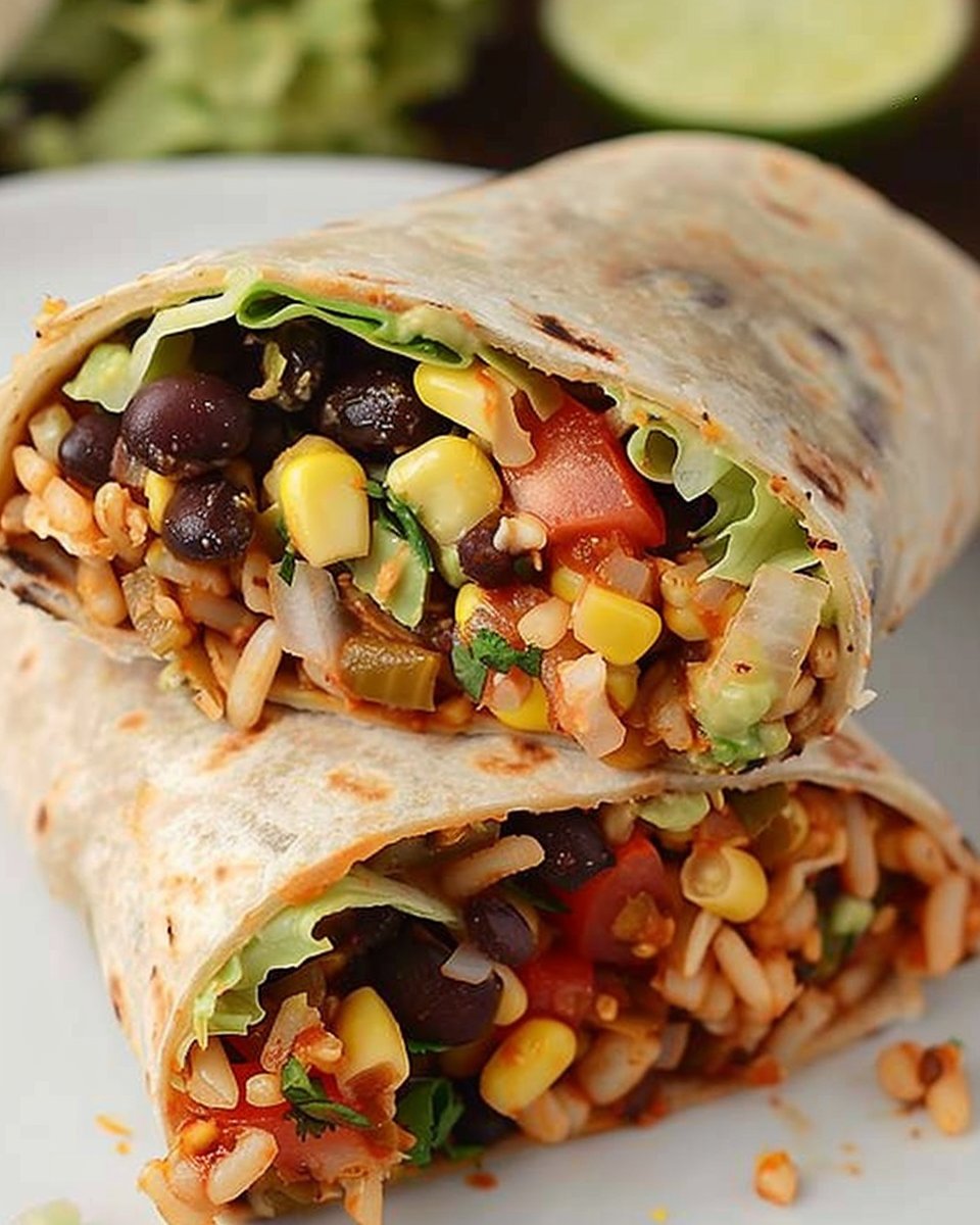 Easy Vegan Black Bean Burrito Wraps