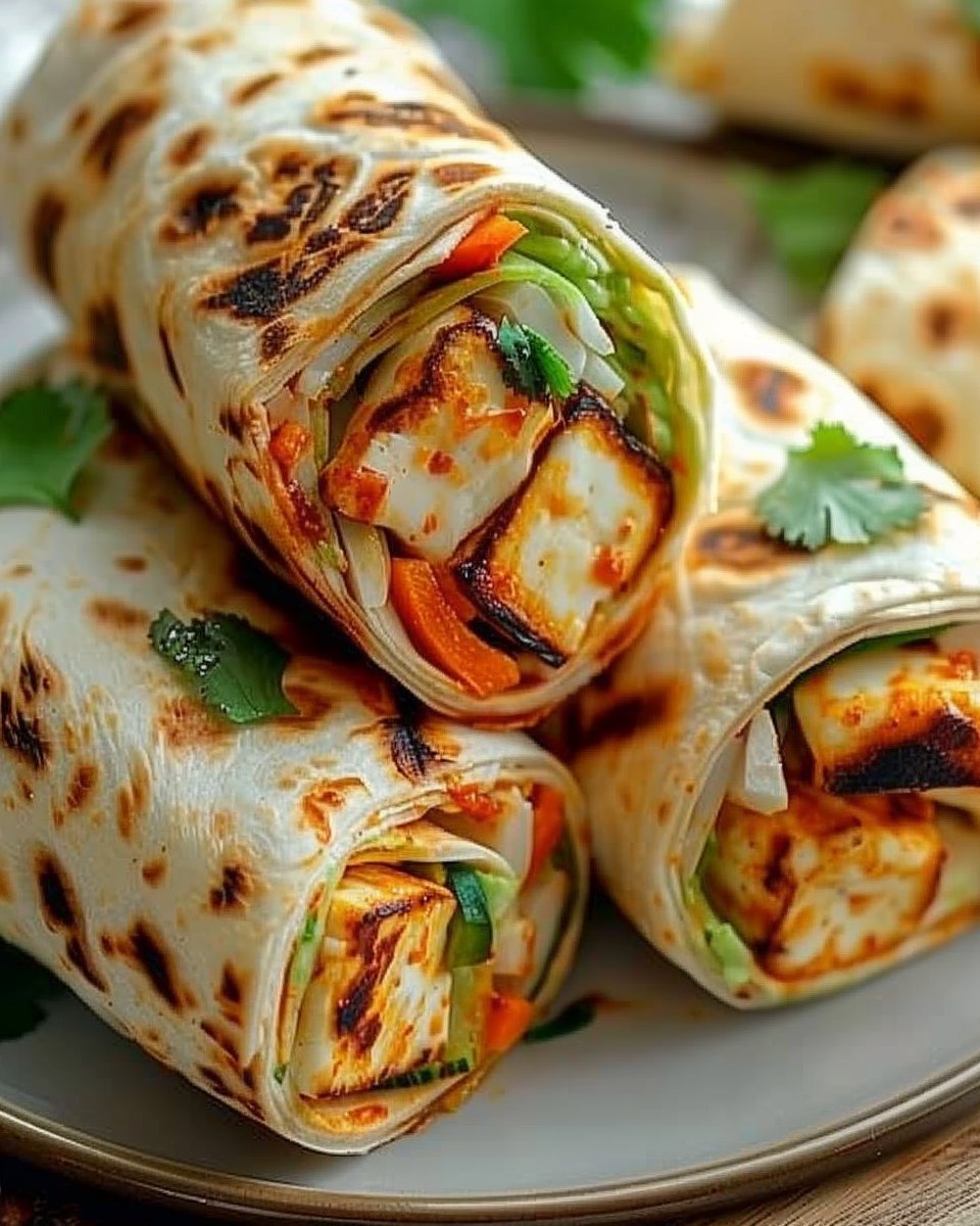 Sweet Chili Halloumi Wraps
