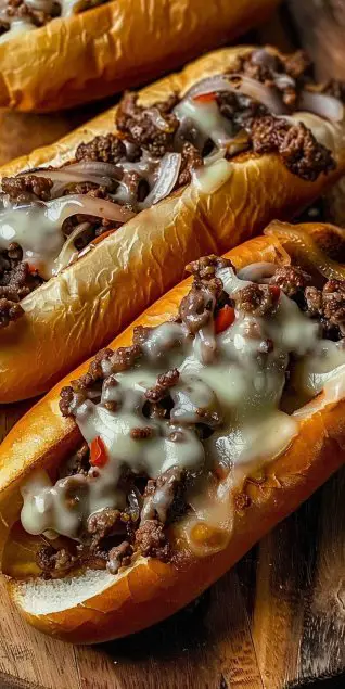 Ground Beef Philly Cheesesteaks